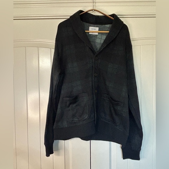 Men’s Old Navy Plaid Cardigan. Size Large. Old Money. Academia - Picture 1 of 8